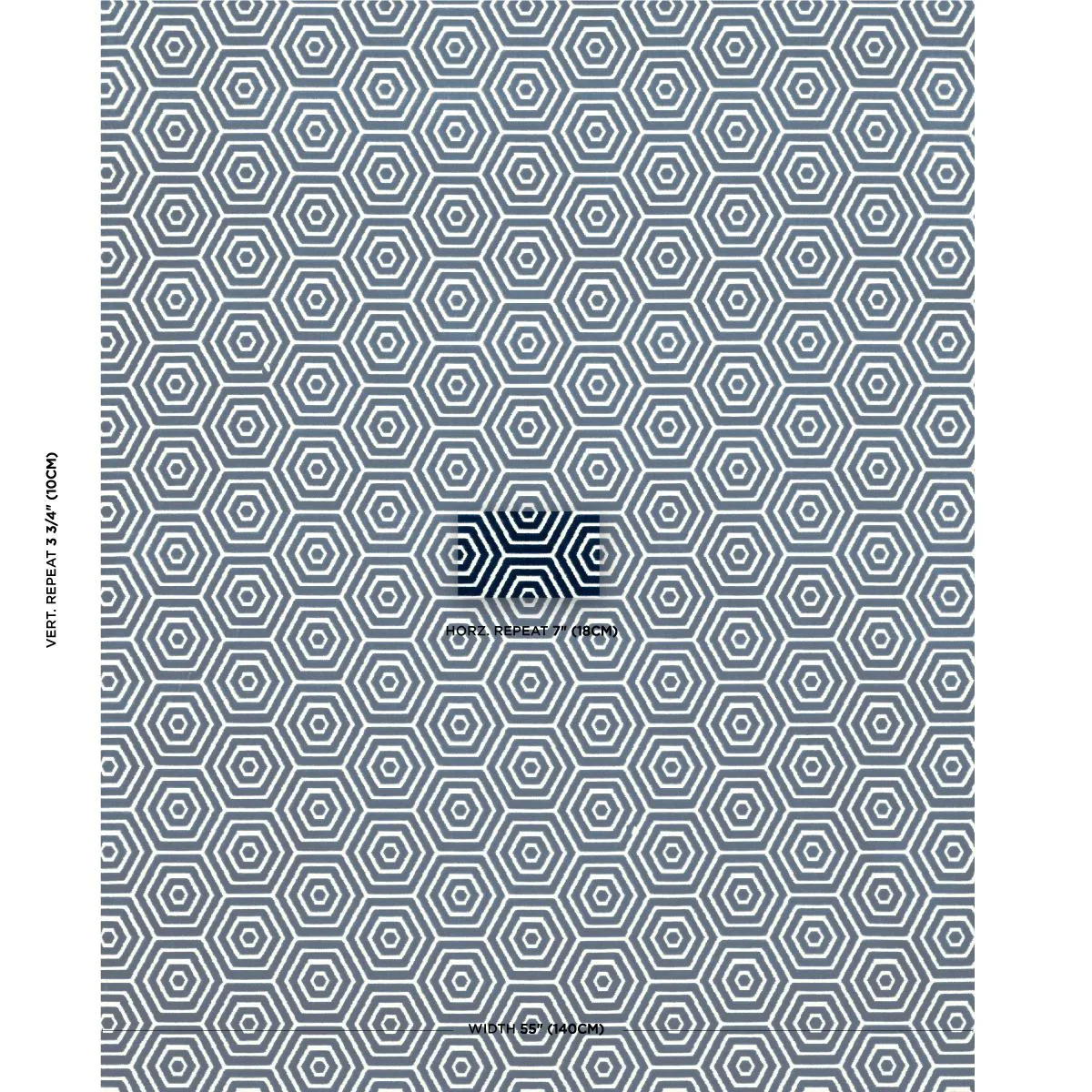 Schumacher 83211 Bees Knees Cut Velvet Navy fabric swatch