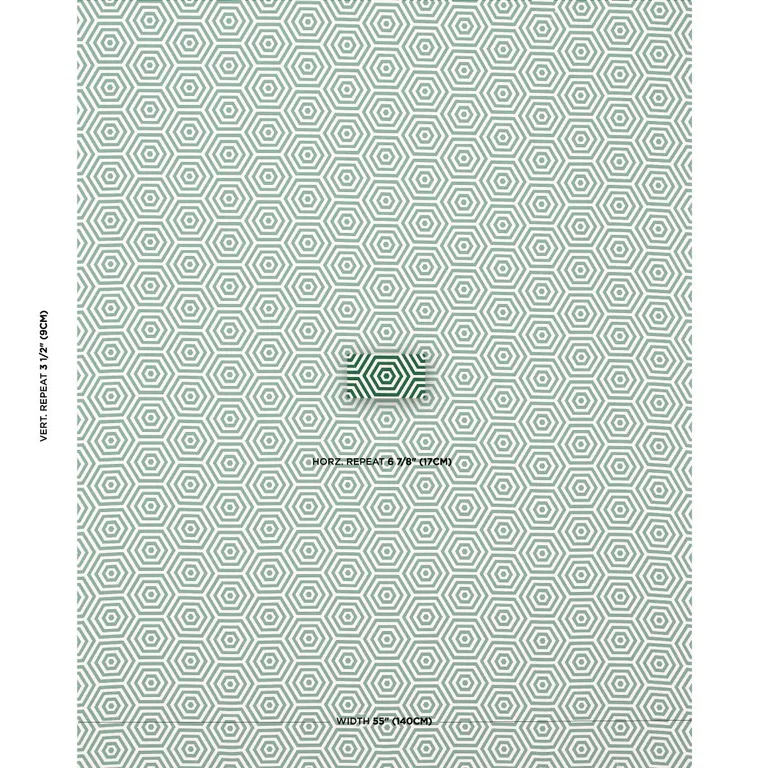 Schumacher 82311 Bees Knees Indoor/Outdoor Emerald fabric swatch