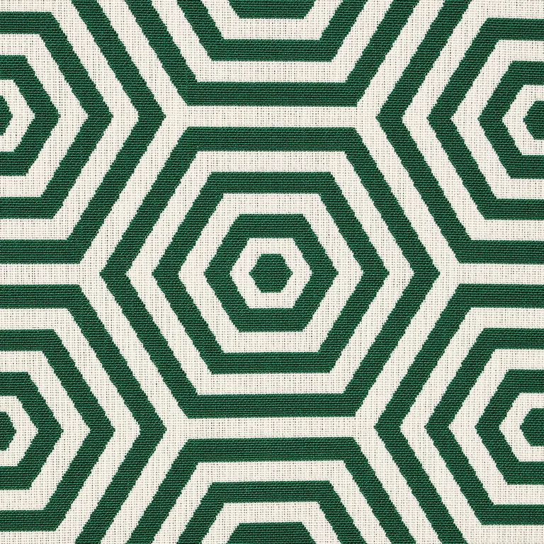 Schumacher 82311 Bees Knees Indoor/Outdoor Emerald fabric swatch