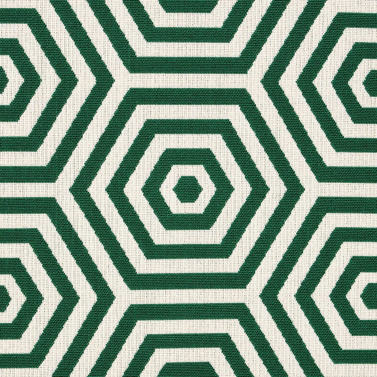 Schumacher 82311 Bees Knees Indoor/Outdoor Emerald fabric swatch