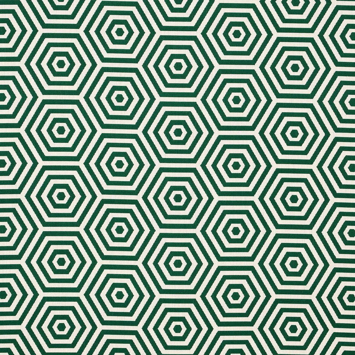 Schumacher 82311 Bees Knees Indoor/Outdoor Emerald fabric swatch