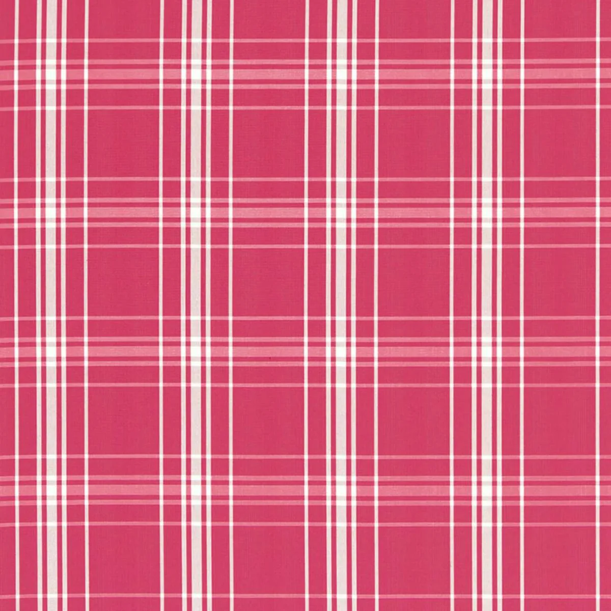 Schumacher 68092 Belize Plaid Azalea fabric swatch
