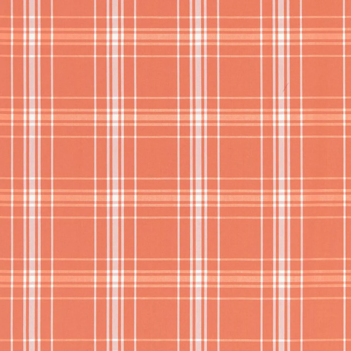 Schumacher 68093 Belize Plaid Orange fabric swatch