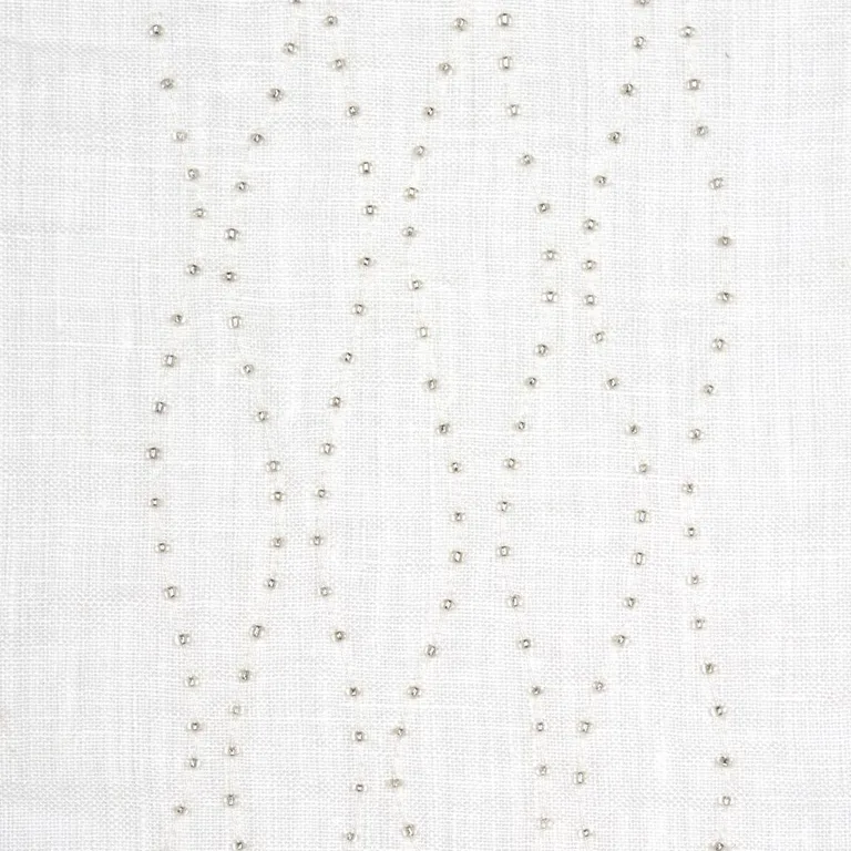 Schumacher 67990 Bella Embroidered Sheer Ivory fabric swatch