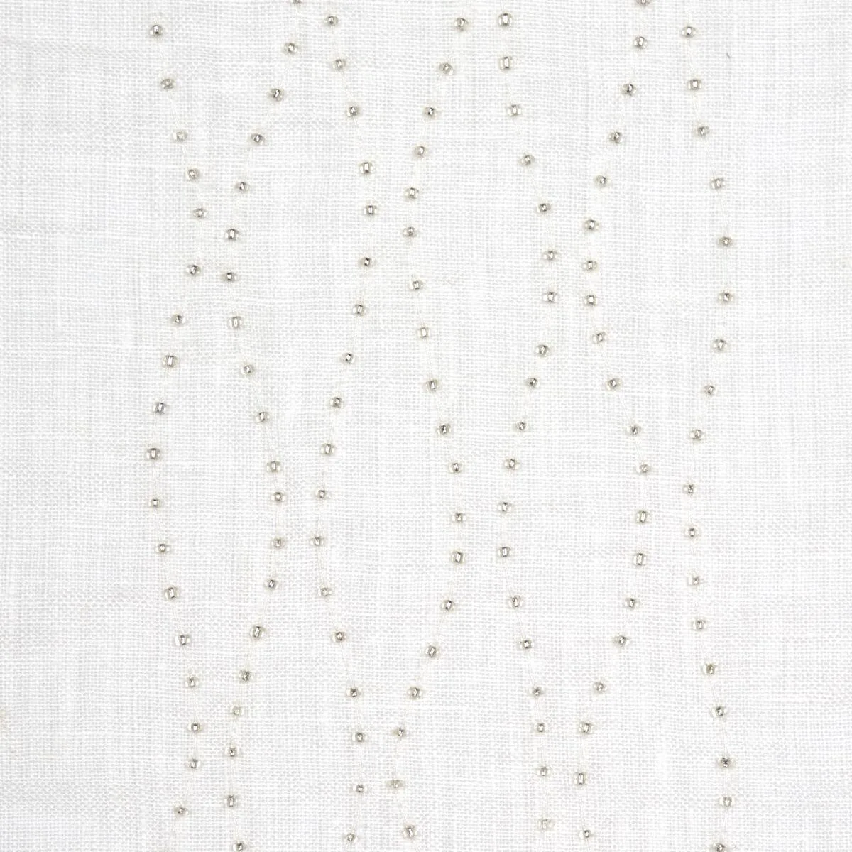 Schumacher 67990 Bella Embroidered Sheer Ivory fabric swatch
