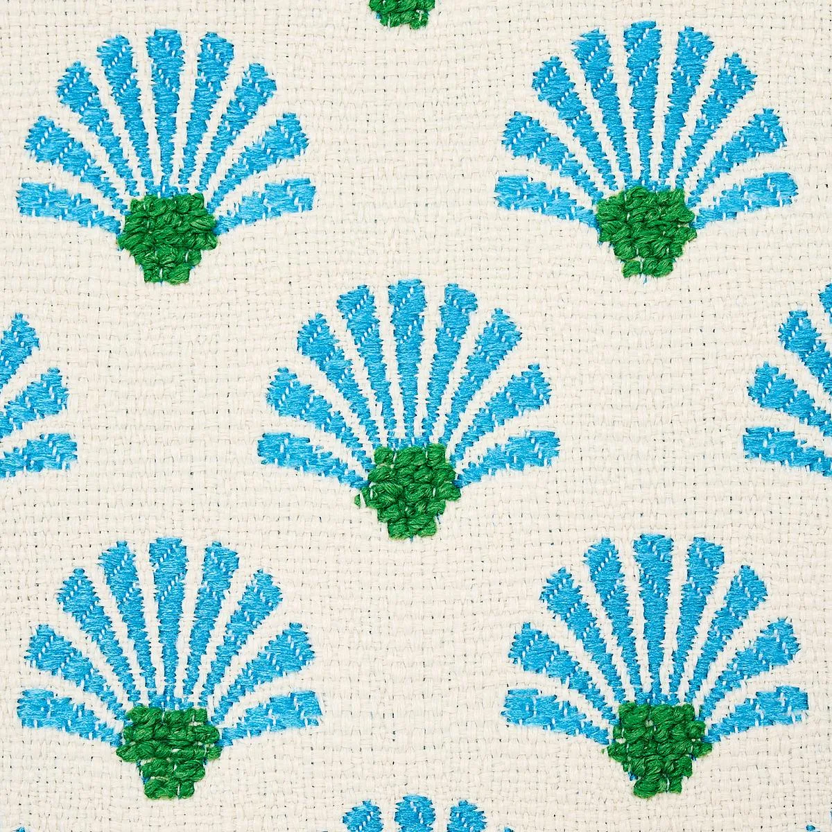 Schumacher 83050 Bellini Indoor/Outdoor Lagoon fabric swatch
