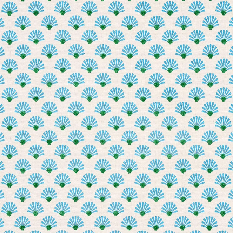 Schumacher 83050 Bellini Indoor/Outdoor Lagoon fabric swatch