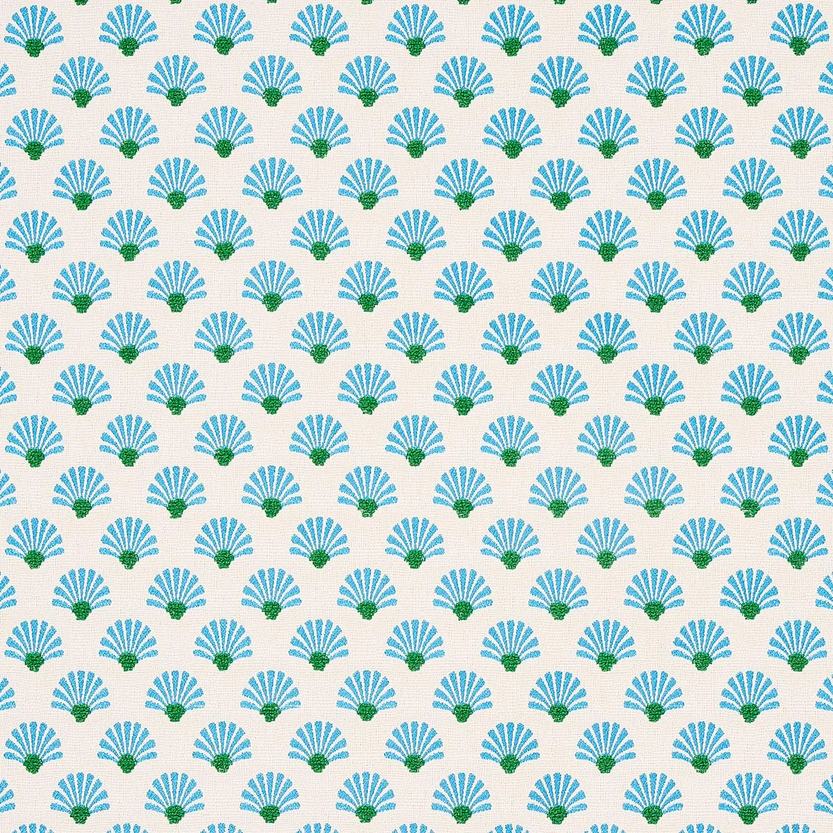 Schumacher 83050 Bellini Indoor/Outdoor Lagoon fabric swatch