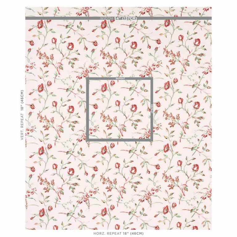 Schumacher 179621 Beluze Blush fabric swatch