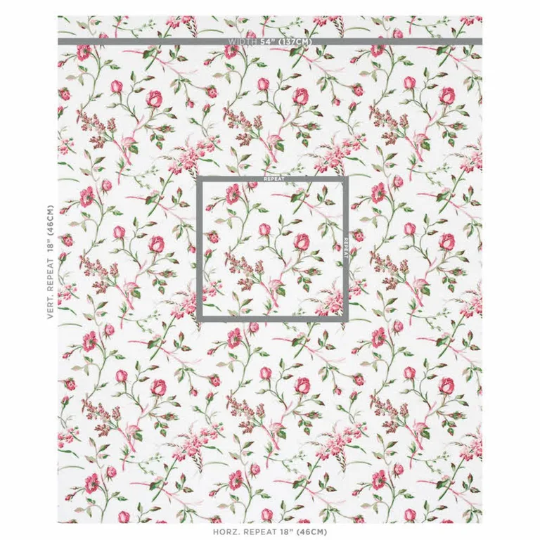 Schumacher 179622 Beluze Magenta fabric swatch