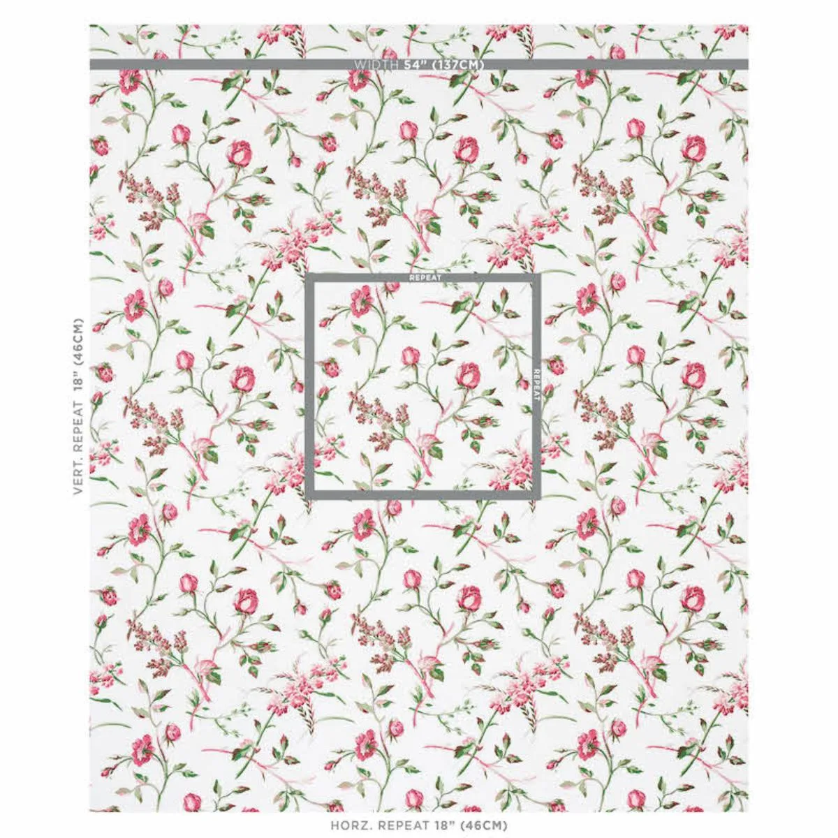 Schumacher 179622 Beluze Magenta fabric swatch