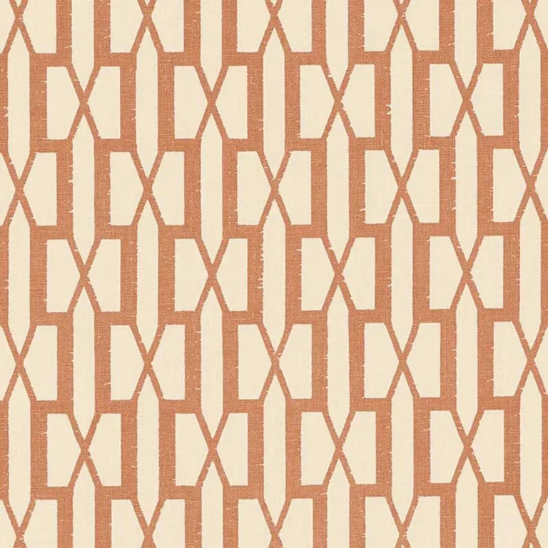 Schumacher 176116 Belvedere Burnt Orange fabric swatch