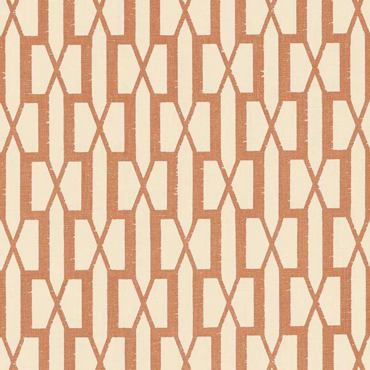 Schumacher 176116 Belvedere Burnt Orange fabric swatch