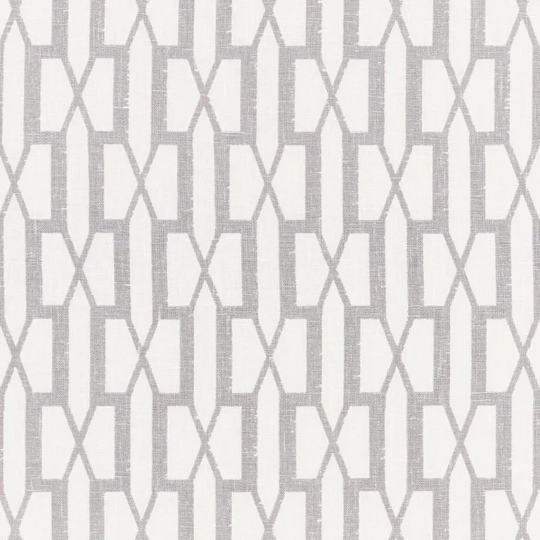 Schumacher 177190 Belvedere Grey fabric swatch