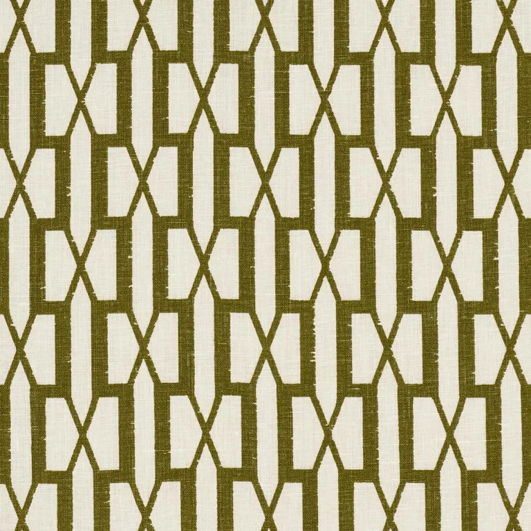 Schumacher 177191 Belvedere Olive fabric swatch