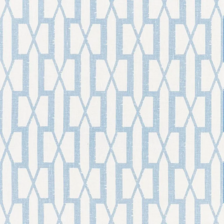 Schumacher 176119 Belvedere Sky fabric swatch