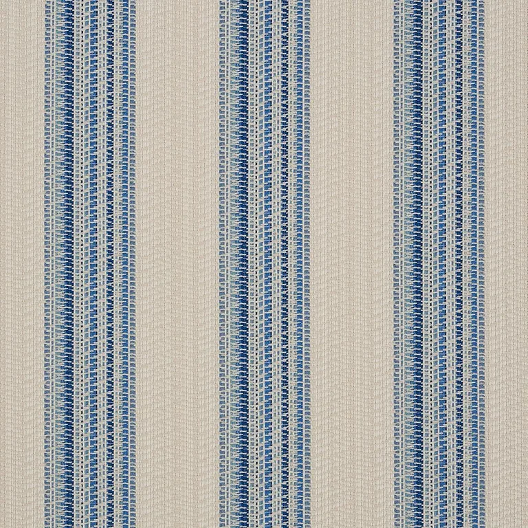 Schumacher 79153 Bendita Stripe Indoor/Outdoor Blue fabric swatch