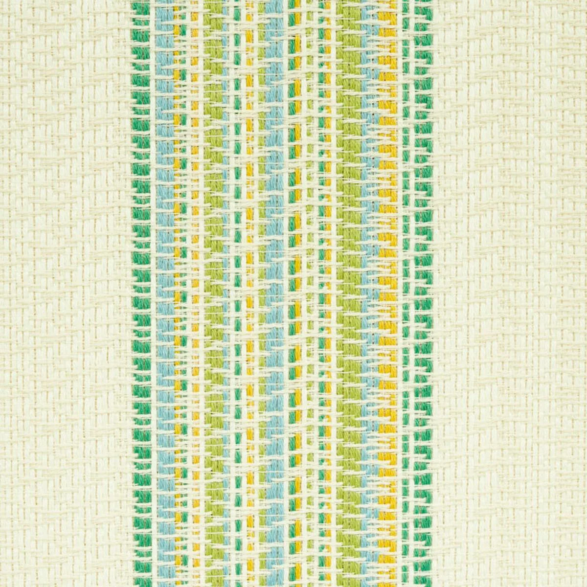 Schumacher 79150 Bendita Stripe Indoor/Outdoor Leaf fabric swatch