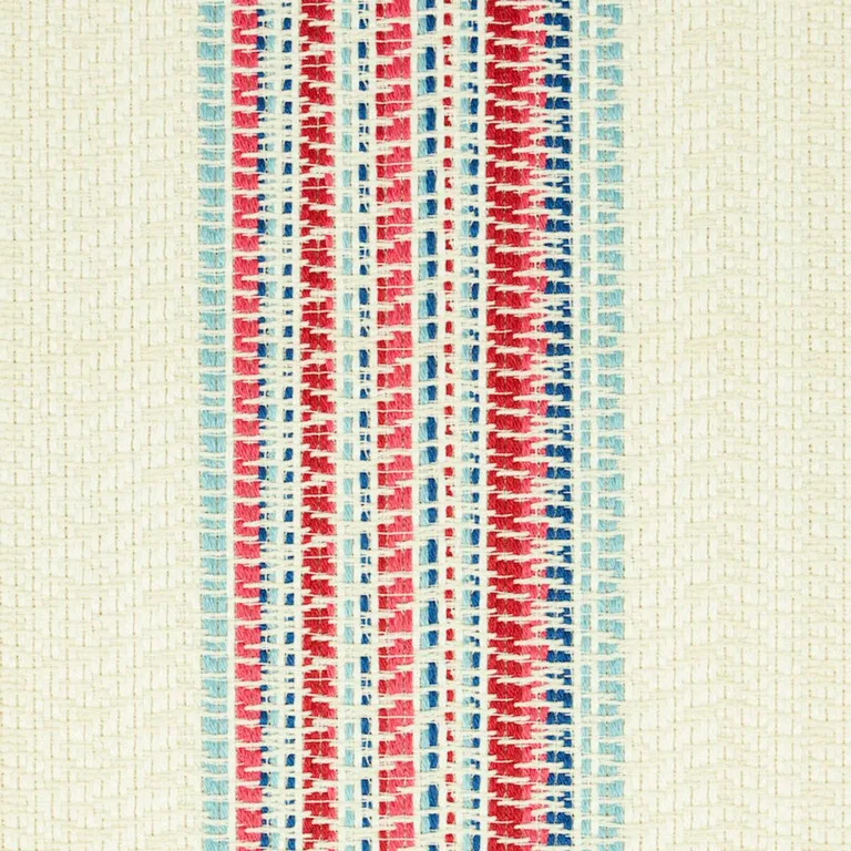 Schumacher 79152 Bendita Stripe Indoor/Outdoor Rose fabric swatch