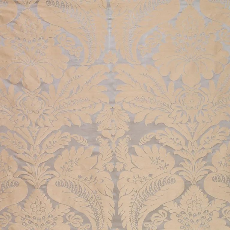 Schumacher 63731 Bennet Silk Damask Mineral fabric swatch