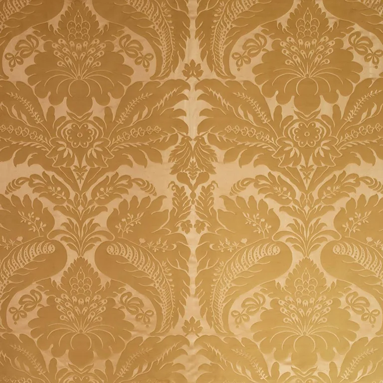Schumacher 63732 Bennet Silk Damask Rose Quartz fabric swatch
