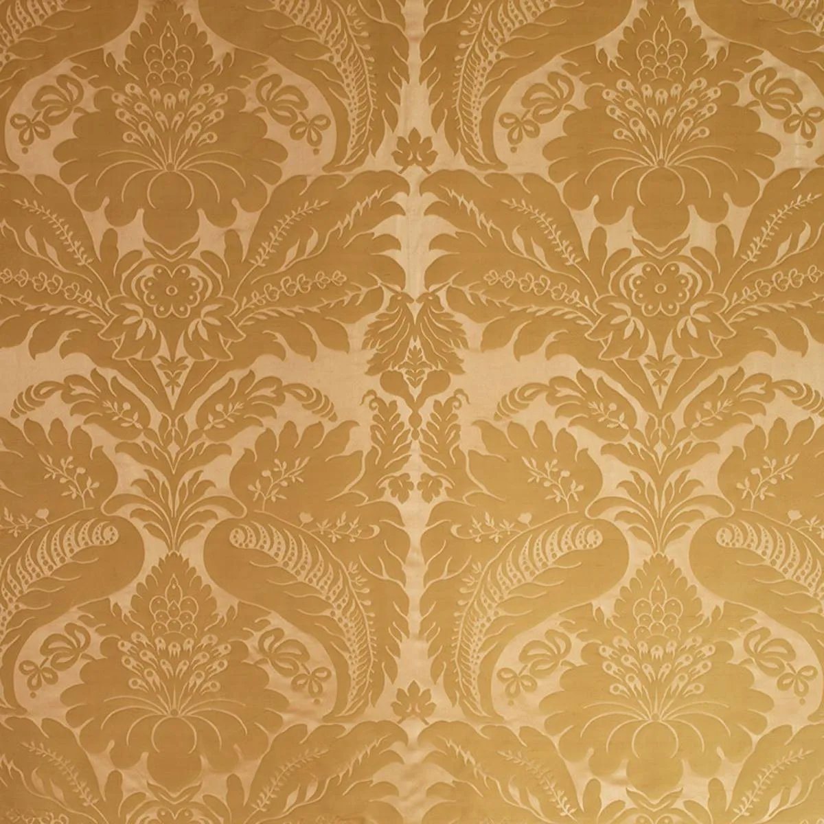 Schumacher 63732 Bennet Silk Damask Rose Quartz fabric swatch
