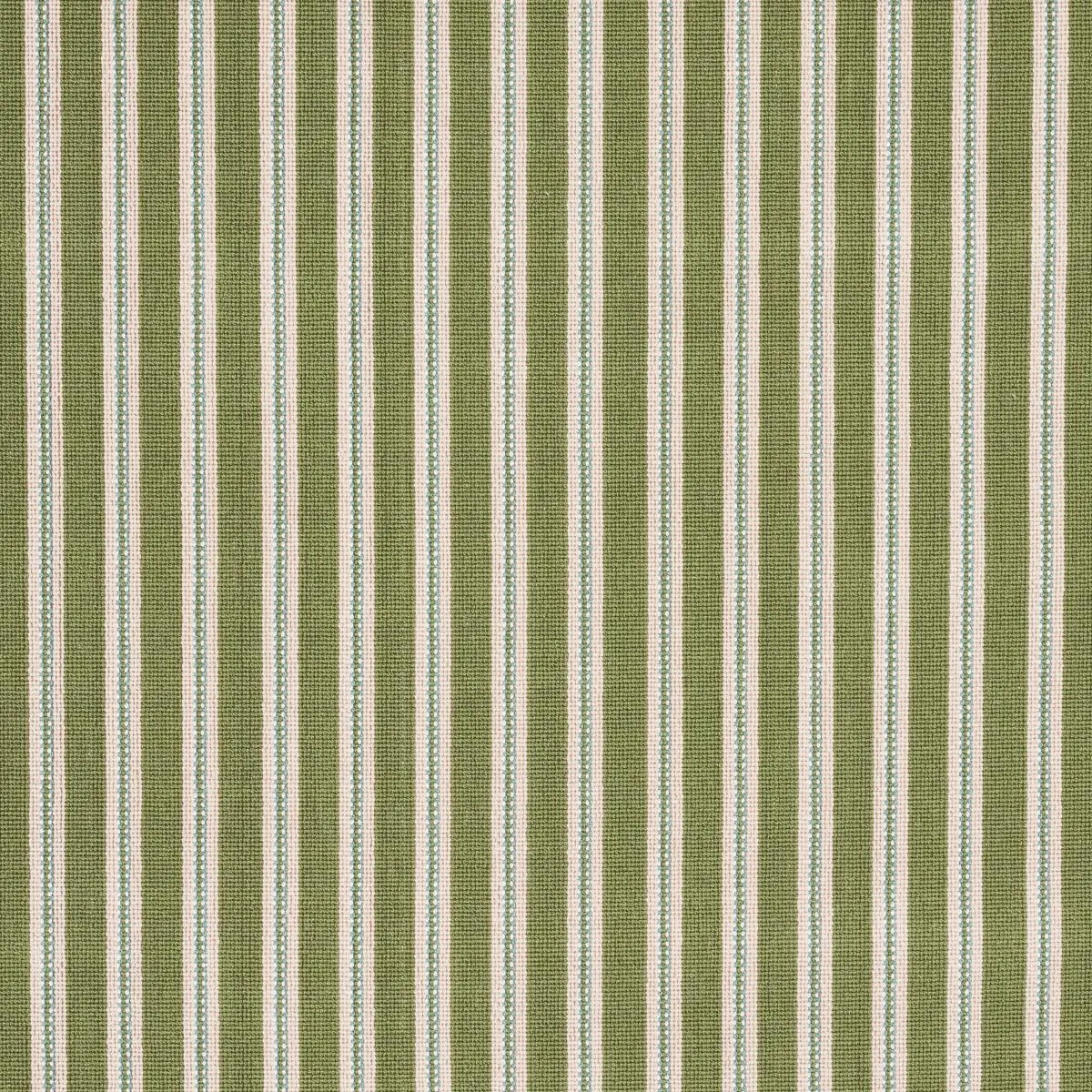Schumacher 82181 Benson Stripe éPinglé Green fabric swatch