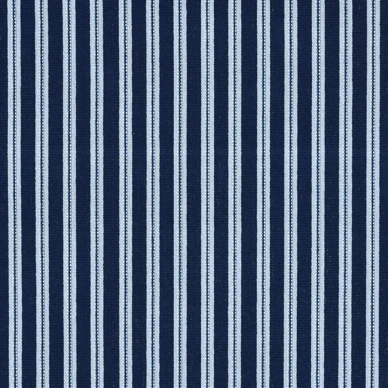 Schumacher 82180 Benson Stripe éPinglé Navy fabric swatch
