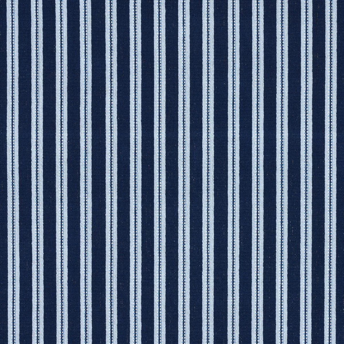 Schumacher 82180 Benson Stripe éPinglé Navy fabric swatch