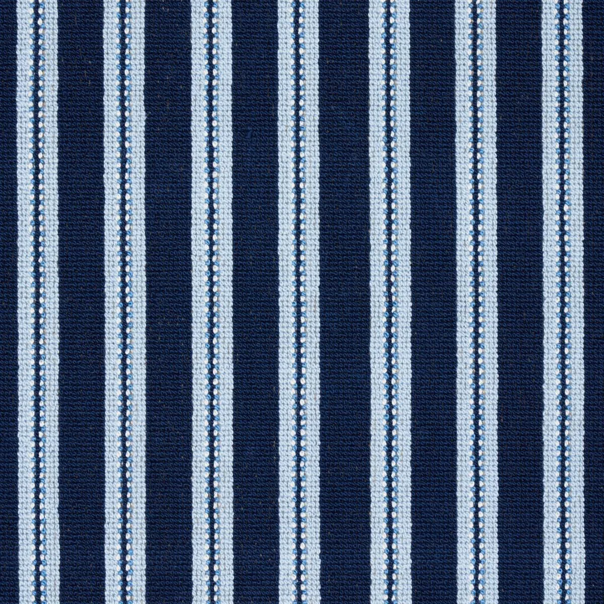 Schumacher 82180 Benson Stripe éPinglé Navy fabric swatch