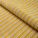Schumacher 82182 Benson Stripe éPinglé Saffron fabric swatch