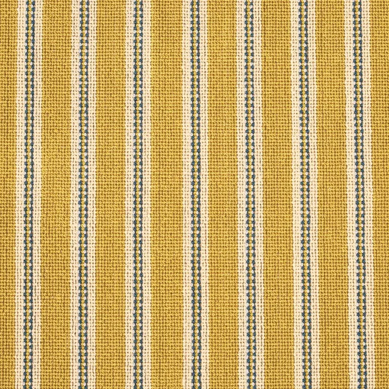 Schumacher 82182 Benson Stripe éPinglé Saffron fabric swatch
