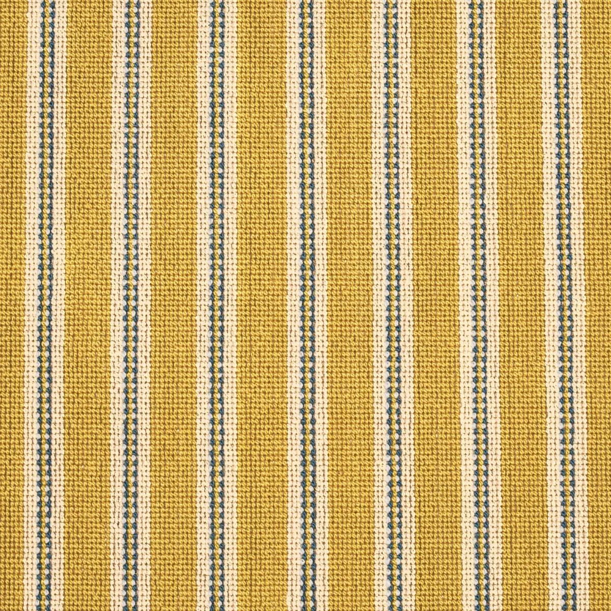 Schumacher 82182 Benson Stripe éPinglé Saffron fabric swatch