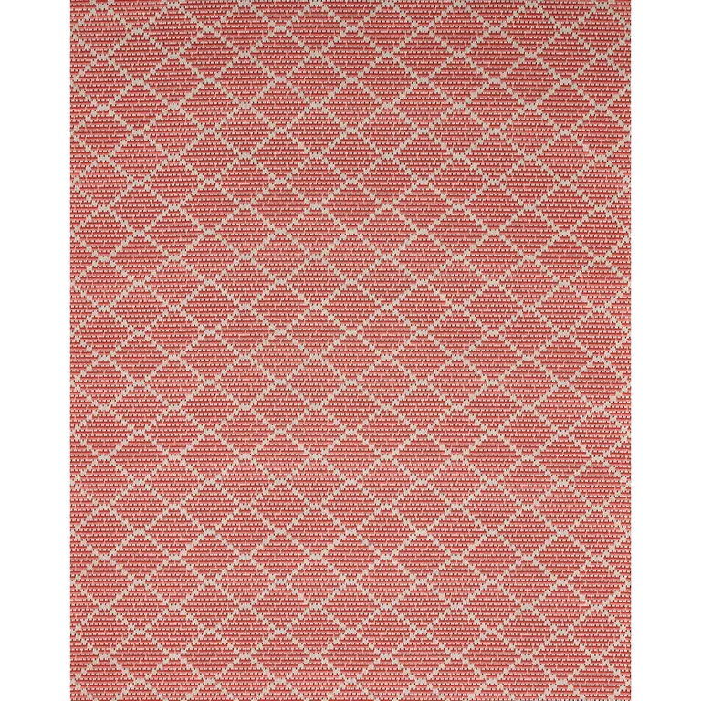Schumacher 80992 Berg éPinglé Coral fabric swatch