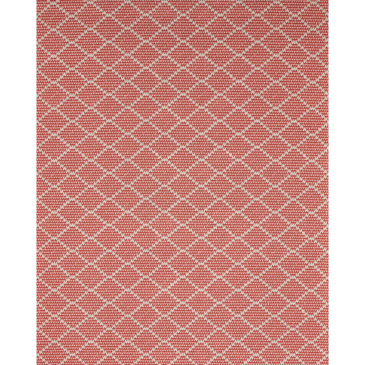 Schumacher 80992 Berg éPinglé Coral fabric swatch