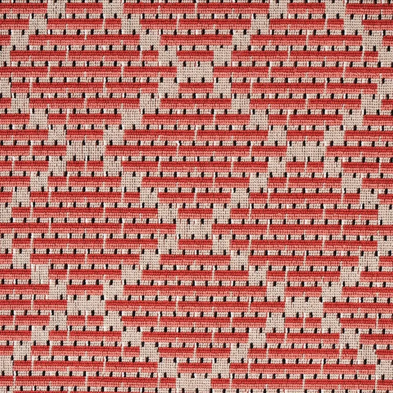 Schumacher 80992 Berg éPinglé Coral fabric swatch