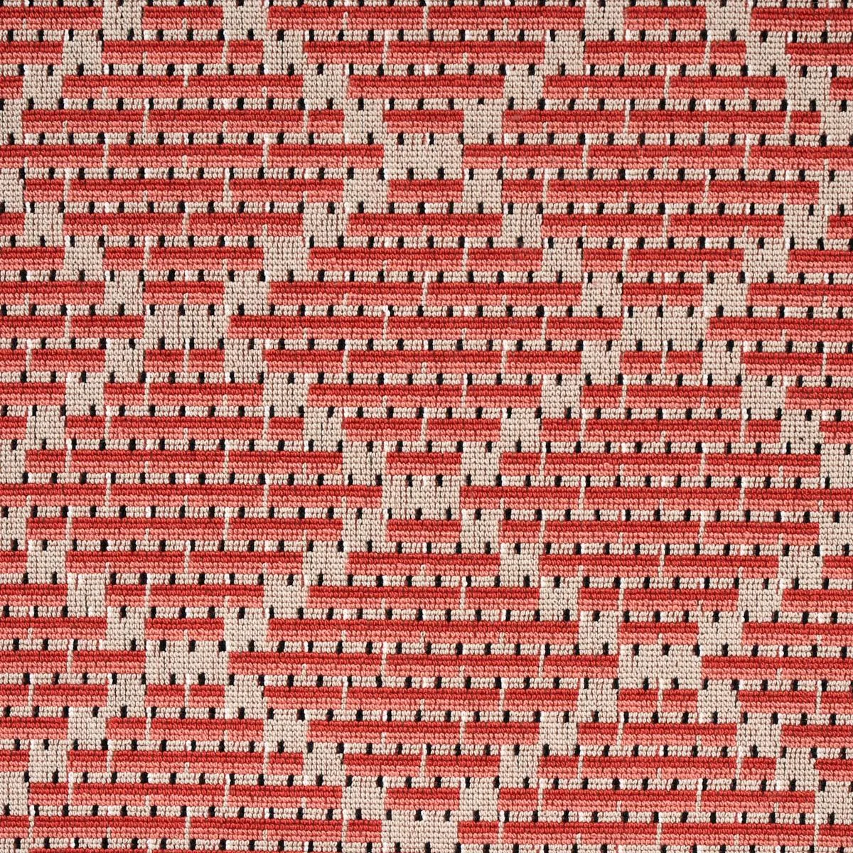 Schumacher 80992 Berg éPinglé Coral fabric swatch