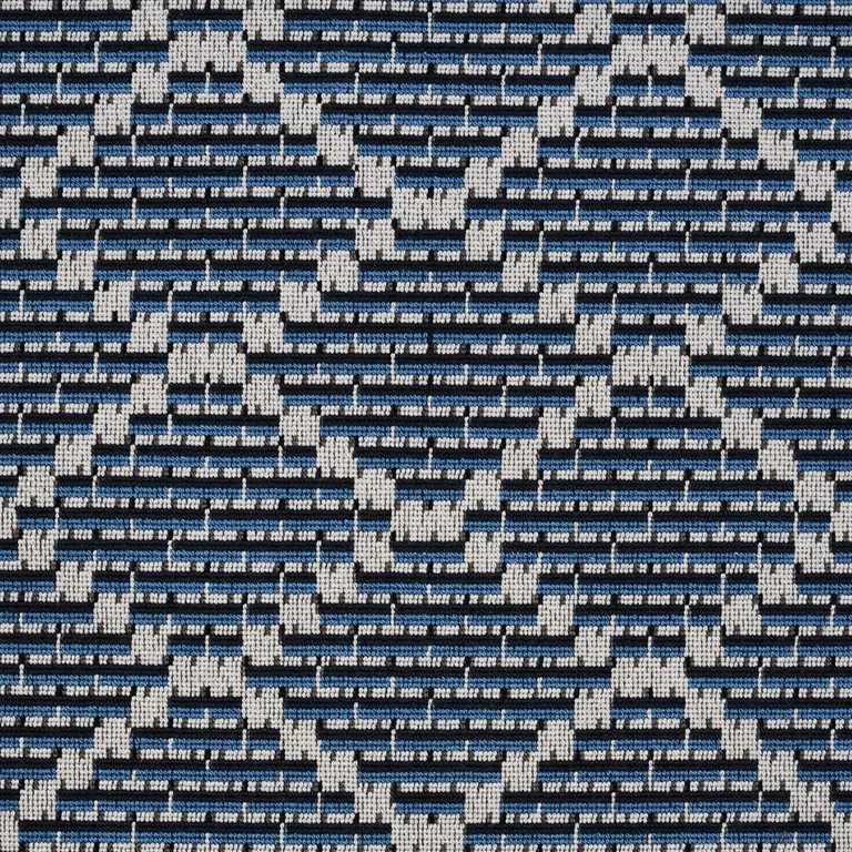 Schumacher 80991 Berg éPinglé Indigo fabric swatch