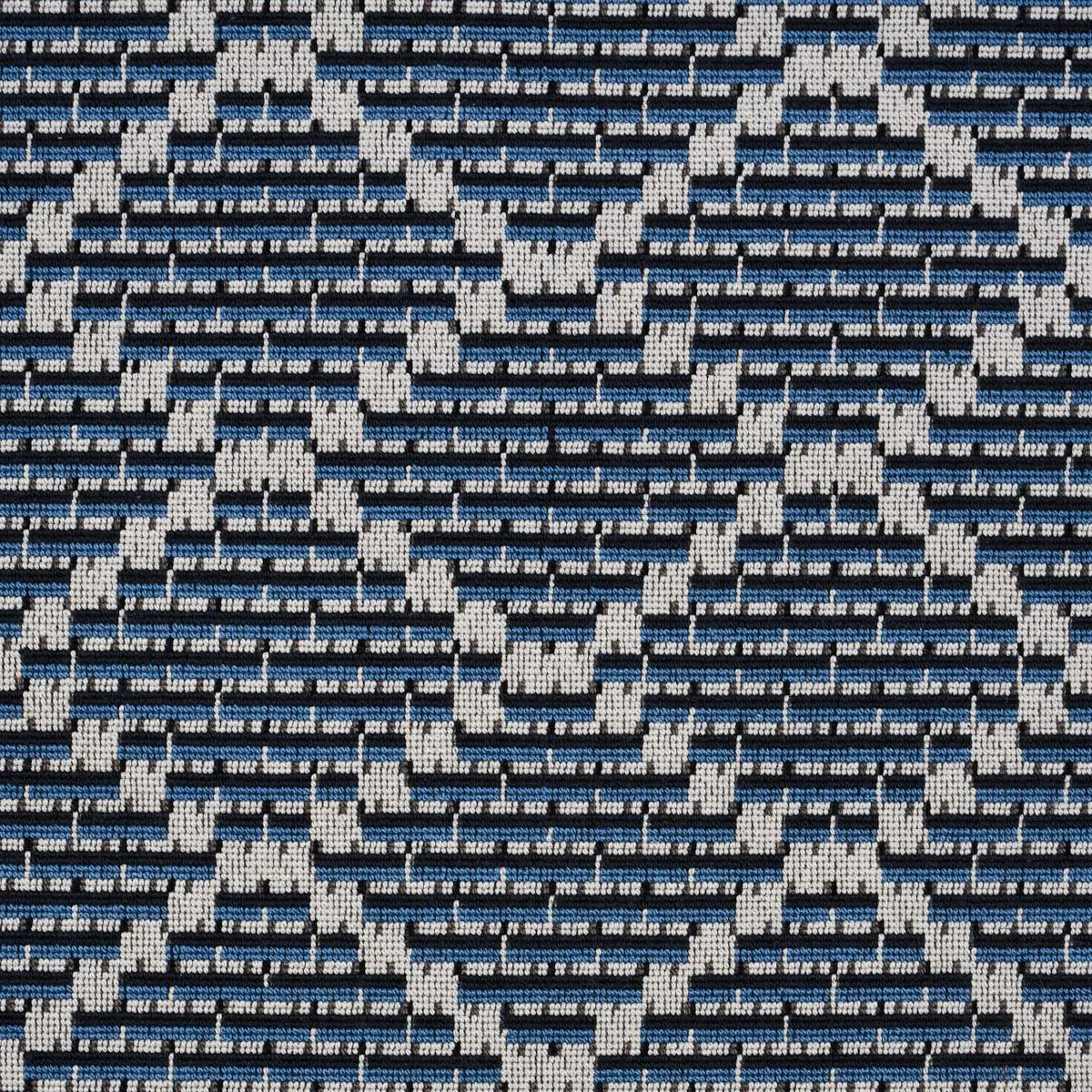 Schumacher 80991 Berg éPinglé Indigo fabric swatch