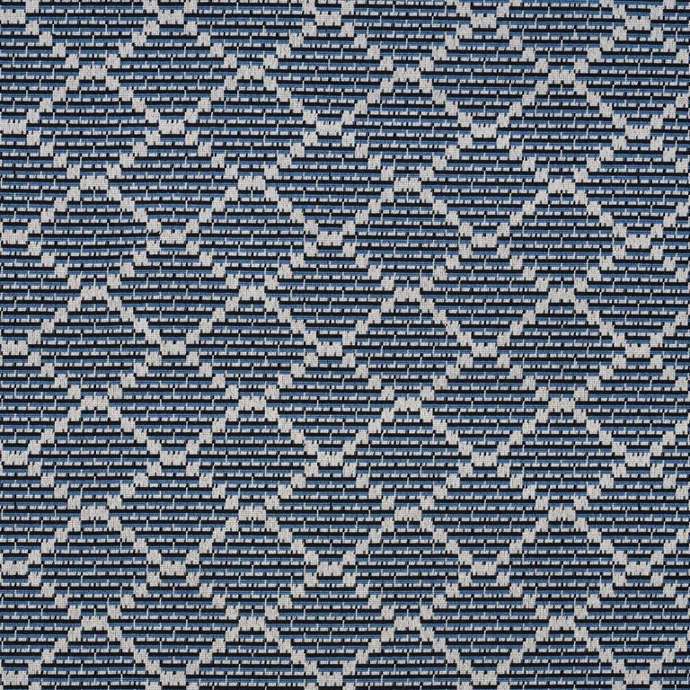 Schumacher 80991 Berg éPinglé Indigo fabric swatch