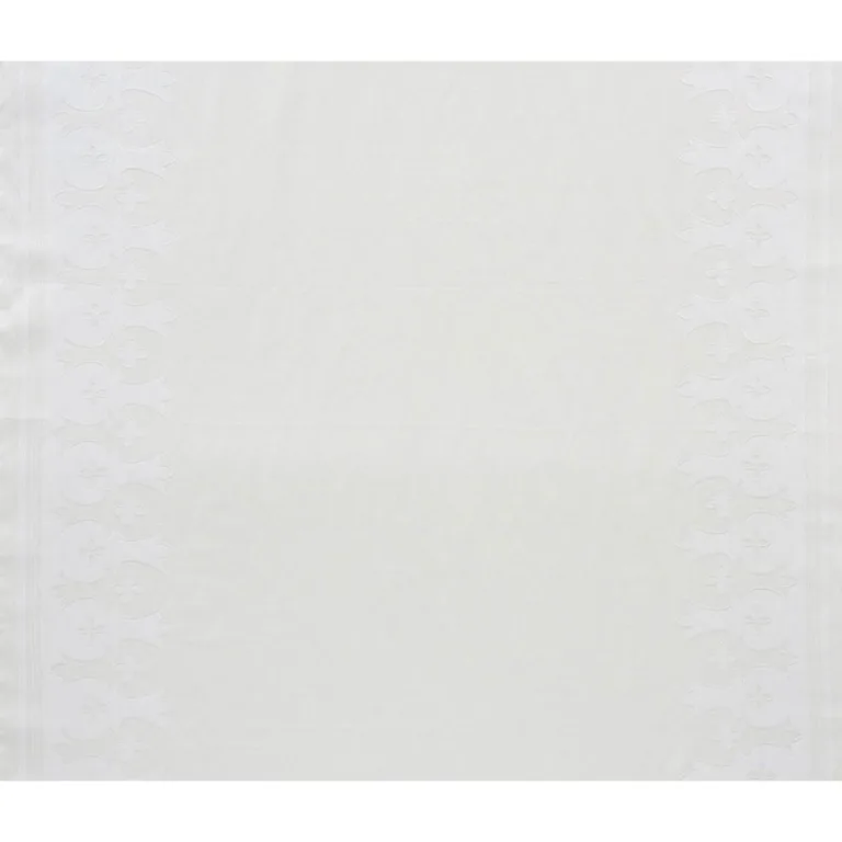 Schumacher 74180 Bergama Appliqué White & Ivory fabric swatch