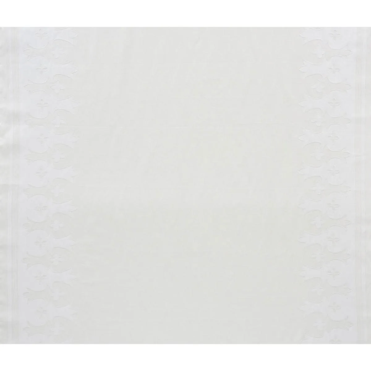 Schumacher 74180 Bergama Appliqué White & Ivory fabric swatch