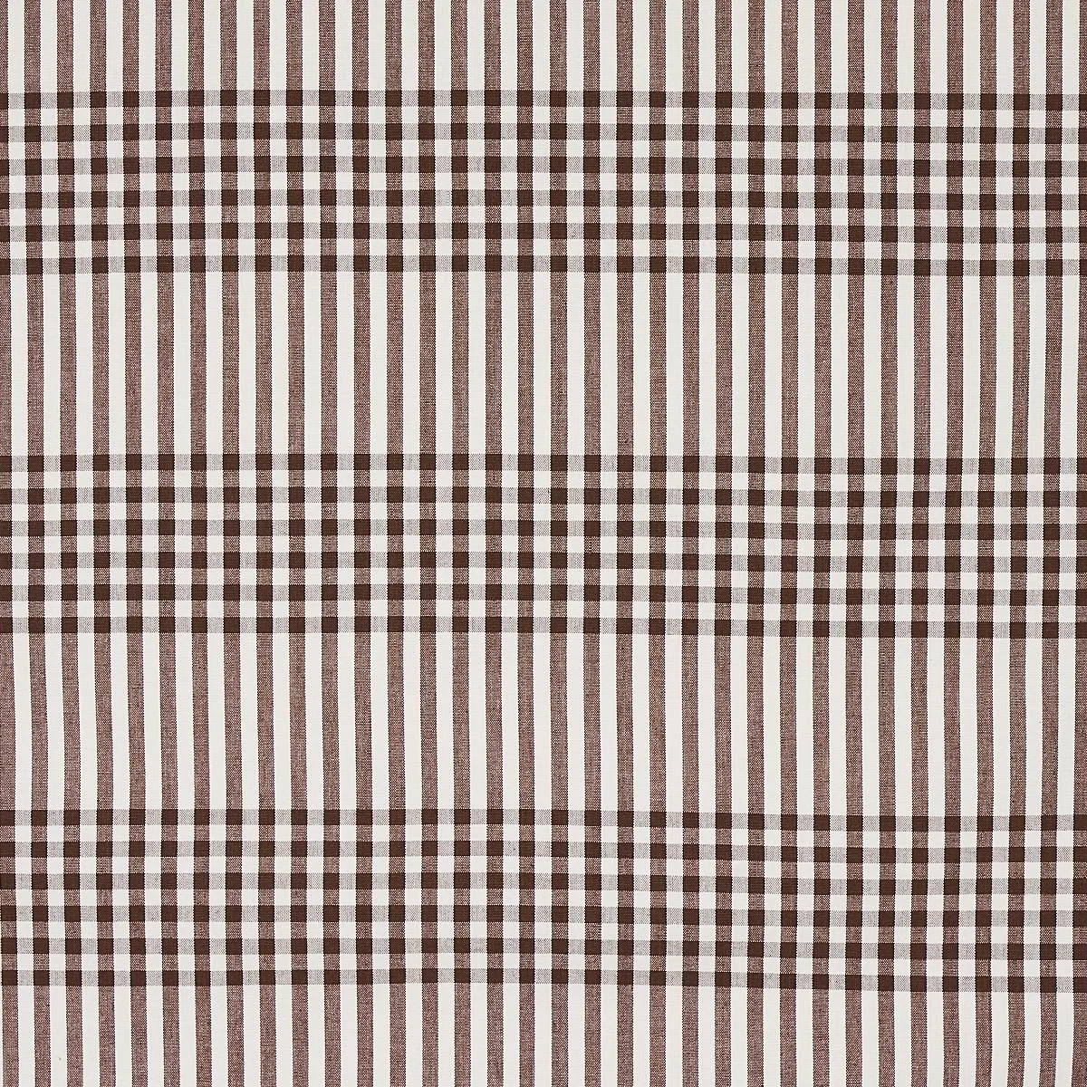 Schumacher 80801 Bergen Plaid Brown fabric swatch