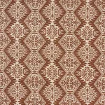 Schumacher 182700 Berkeley Hand Printed Silk Chestnut fabric swatch