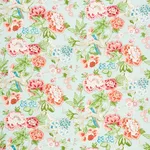 Schumacher 175877 Bermuda Blossoms Aqua fabric swatch