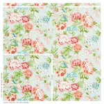 Schumacher 175877 Bermuda Blossoms Aqua fabric swatch