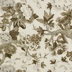 Schumacher 175871 Bermuda Blossoms Snow fabric swatch