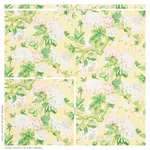 Schumacher 175878 Bermuda Blossoms Yellow fabric swatch