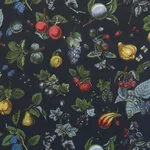 Schumacher 181890 Berry Grove Noir fabric swatch