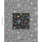 Schumacher 181890 Berry Grove Noir fabric swatch